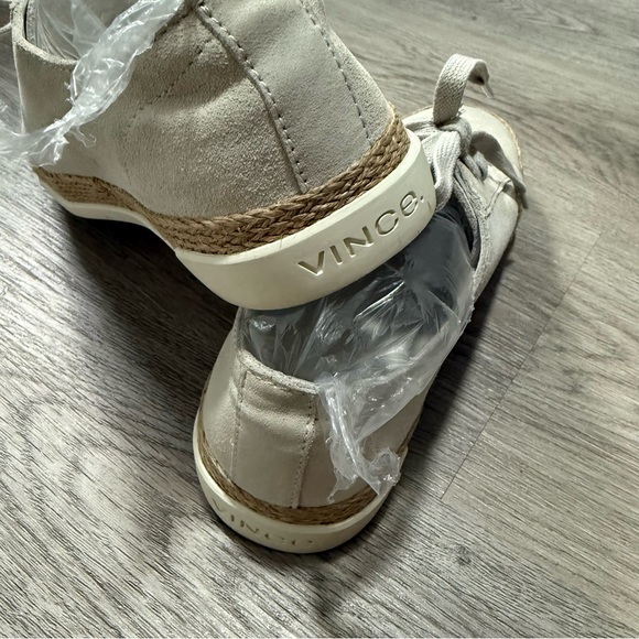 Vince Jadon Suede Espadrille Sneakers Leather Size 35.5 US 5.5 - Picture 6 of 9